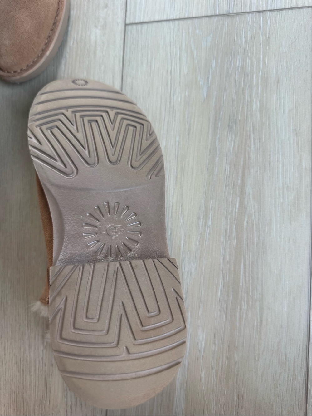 UGG Chestnut Suede Sheepskin Ankle Booties - Picture 5 of 5